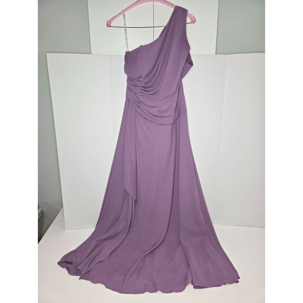 Celebrate DB Studio One Shoulder Georgette Dress | Women's Size 10 | Purple